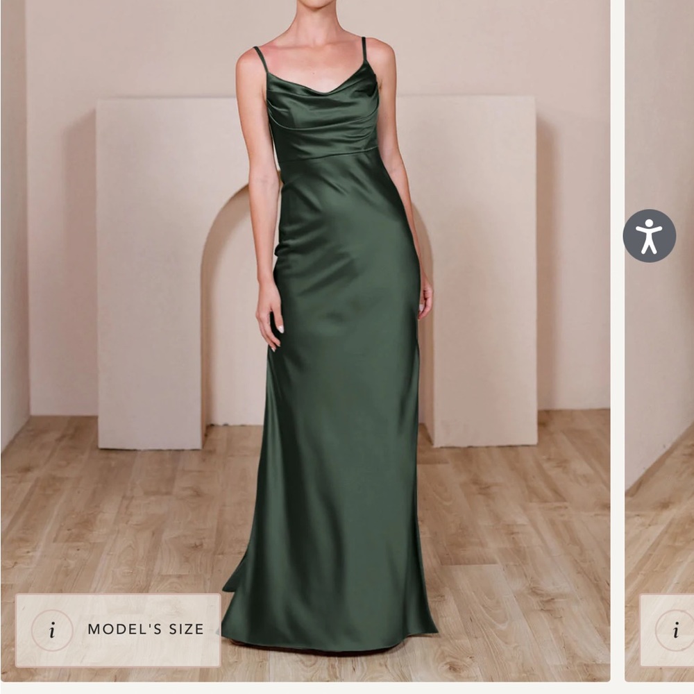 Reverly satin bridesmaid dress